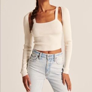 Abercrombie sweater tank and shrug set